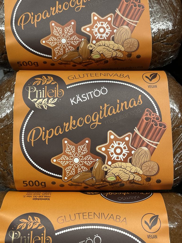 Piparkoogitainas 500 g (gluteenivaba, vegan, ilma lisatud suhkruta)